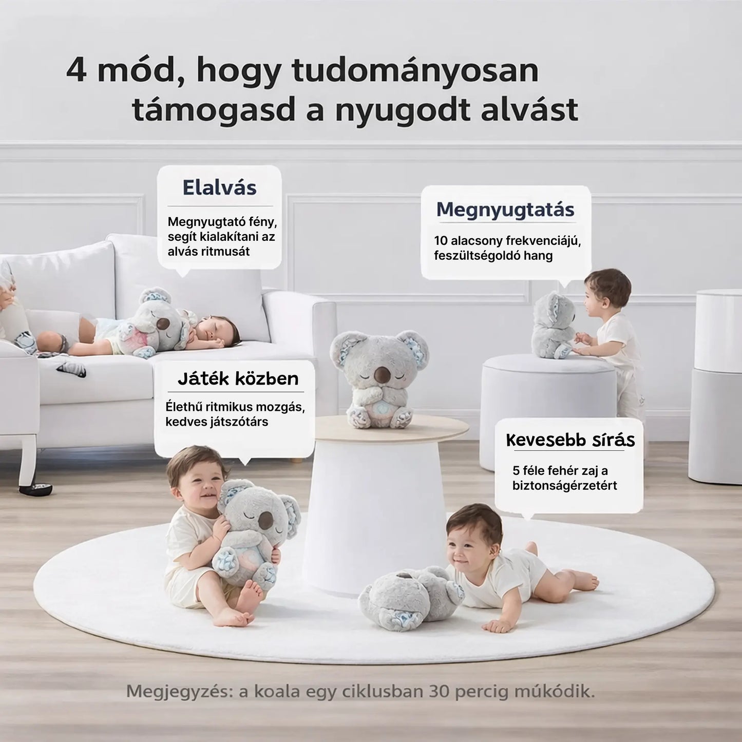 Szuszugó Koala a nyugodt és gyors elalváshoz
